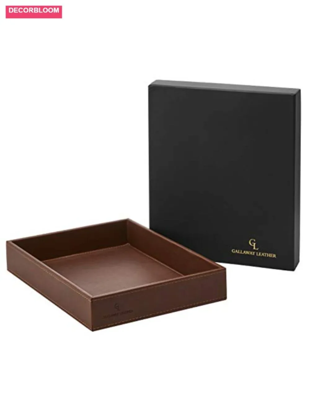 Leather Valet Tray - Nightstand Organizer Key Wallet Watch EDC Catchall Dump